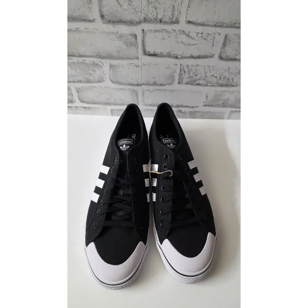 Adidas Nizza Core Men's Size 13 Black White Low Top Athletic Sneakers CQ2332